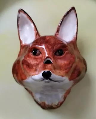 Vtg Babbacombe Pottery FOX HEAD String Holder Whimsical Wall Dispenser Ceramic  • $135