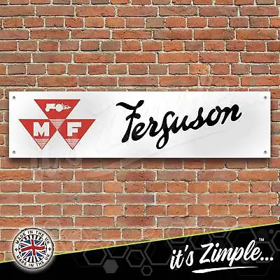 Retro Massey Ferguson Agricultural Banner Garage Workshop PVC Trackside Sign • £11.24