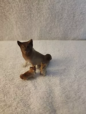 Vintage Miniature Porcelain Dog Family Set Of 3 Mom And Babies  • $25