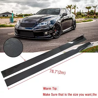 78.7  Carbon Fiber Side Skirt Splitter Panel For LEXUS IS200T IS250 IS350 ISF SC • $131.23