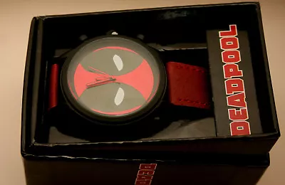 Marvel Comics DeadPool Logo Accutime Watch Large Men's New NOS Box • $42.44