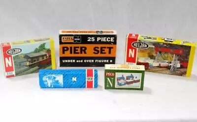 Lot Of 5 N Scale Buildings Pier Set & Amtrak Pullman Car Heljan Con-Cor Peco • $70