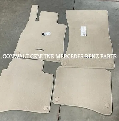 Mercedes Benz Genuine Beige S Class Carpeted Floor Mats Set Of 4 2014-2019 • $269.90