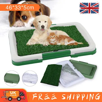 £13.99 • Buy PET Dog Toilet Mat Indoor Restroom Training Grass Potty Pad Loo Tray Large Puppy