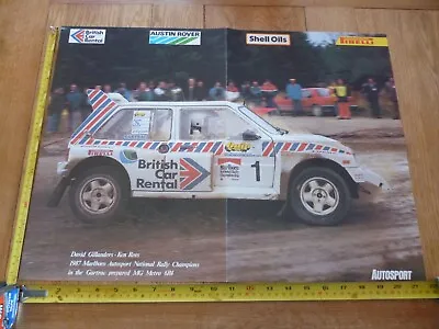 David Gillanders Gartrac Mg Metro 6r4 Marlboro 1987 Rally Autosport Poster • $13.53