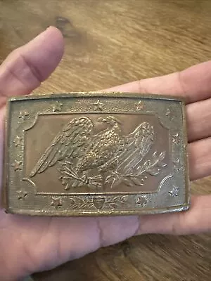 Civil War Eagle And Stars Buckle Hallmark Robinson Adams Richmond • $299