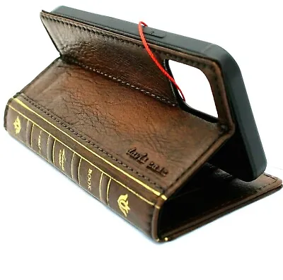 Genuine Vintage Leather Case For Apple IPhone 13 Bible Book Wallet Cover Oiled • $39.99