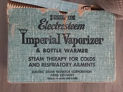 Vintage Electresteem Imperial Vaporizer Bottle Warmer 1960s Tested Works Fine! • $17.99