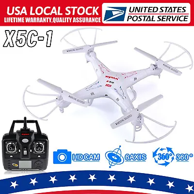 Cheerwing Syma X5C-1 2.4GHz 4CH 6-Axis Gyro Camera RC Quadcopter Camera Drone US • $49.98