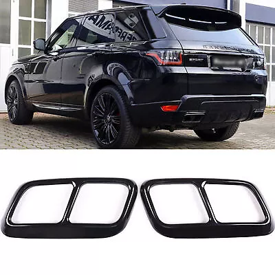 Black SVR Quad Exhaust Muffler Tips Trims For Range Rover Sport HST 2018-2022 • $50.80