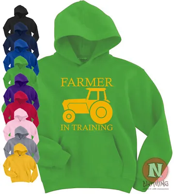 Farmer In Training Hoodie Kids Adults Top Hoody Teen Young Farmers Farming Agri • £17.99