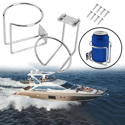$17.88 • Buy 2x Cup Stainless Steel Boat Drink Holder Truck Ring Holders For Car Marine Yacht