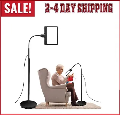 5X Magnifying Glass With Light And Stand 36 LED Dimmable Floor Magnifying Lamp • $54.99