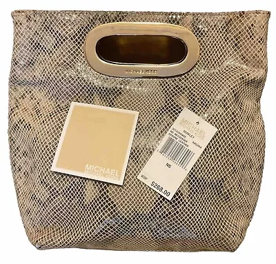 NWT Michael Kors Fulton Angora Embossed Python Leather Handbag Purse • $99