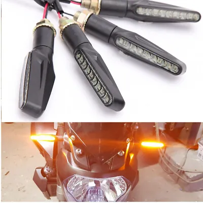 4X Motorcycle Bike LED Turn Signal Indicator Light Blinker Lamp Amber Universal • $16.03