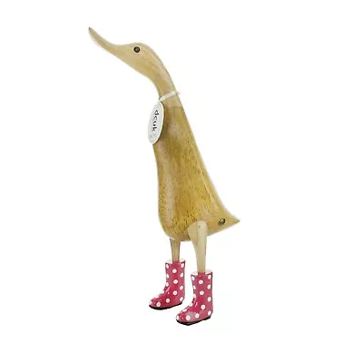£29 • Buy DCUK Natural Finish Ducklet In Pink Spotty Welly Boots