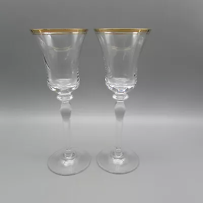 Mikasa Crystal JAMESTOWN GOLD - Wine Glasses - Set Of Two • $24.99