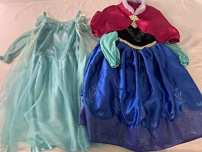 Lot Of 2 Anna And Elsa Costumes Size 4 **SEE DESCRIPTION** • $35
