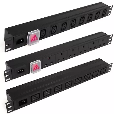 PDU C14/C20 Inlet To IEC C13/C19/UK Sockets Power Distribution Units Horizontal • £19.51