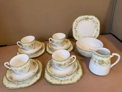 £20 • Buy Vintage NORITAKE Fine Bone China Part  Tea Set, Very Pretty Set Floral Trios
