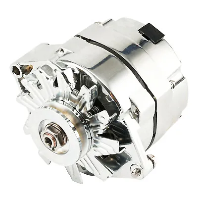$79.99 • Buy Alternator For 110Amp Chrome 1 Wire Self Exciting Street Rod GM 305 350 BBC SBC
