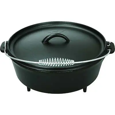  5-Qt Dutch Oven With Spiral Bail Handle Cast Iron • $29.99