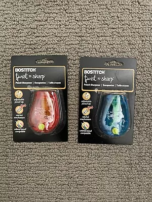 Bostich Office Twist-N-Sharp Manual Pencil Sharpener Lot Of 2 • $10