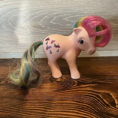 My Little Pony G1 Hasbro Parasol Pink Rainbow Brushable Hair Vintage 1983 MLP • $16.95