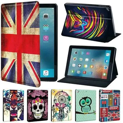 Printed Pattern PU Leather Stand Cover Case For Apple IPad Air 1/2/3/4/5th Gen • £5.93