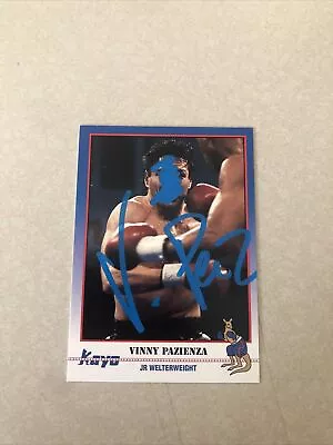 Vinny Paz Pazienza Signed Autograph 1991 Kayo Trading Card Boxing Champ • $12.99