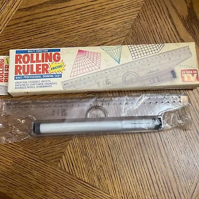 Rolling Ruler 12  As Seen On TV Made In Taiwan Engineering Drafting Vintage NOS  • $11