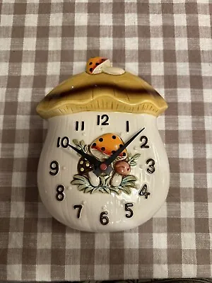 Vintage Sears & Roebuck Merry Mushroom Hanging Clock 1978 • $250