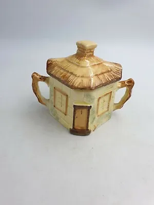 Vintage Keele St.pottery Cottage Ware Hand Painted Lidded Sugar Bowl • £13.99