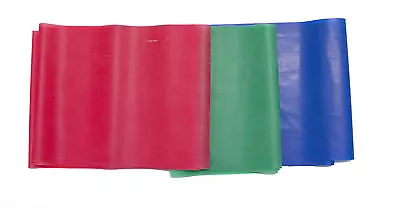 Resistance Band Stretch Yoga SET Of 3 Pce Exercise Flatband  Knee HIP REHAB NEW • $17.50