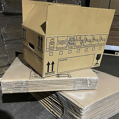 LARGE USED Cardboard Boxes House Moving- Removal Packing Box CHEAP • £20.99