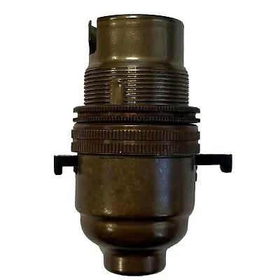 £6.50 • Buy Lamp Holder Bayonet Cap BC B22 Switched Anqiue Brass Finish, 10mm Thread