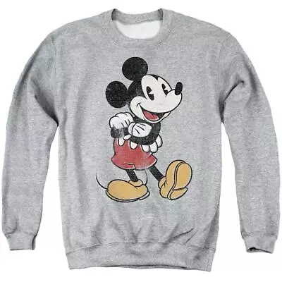 Disney Mens Mickey Mouse Classic Pose Crew Sweatshirt Jumper Top S-2XL Official • £19.99