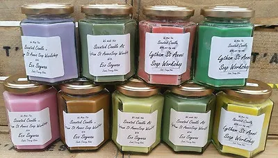 Amazing Handmade Scented Jar Candles Eco Soy Wax 60hrs Burn Highly Scented • £6.49