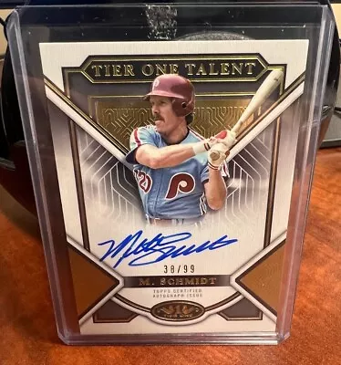 2023 Mike Schmidt Tier One Talent Autograph Auto #d 38/99 Phillies HOF • $65