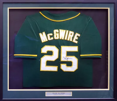 Oakland Athletics Mark Mcgwire Autographed Framed Green Jersey Jsa Stock #185079 • $499