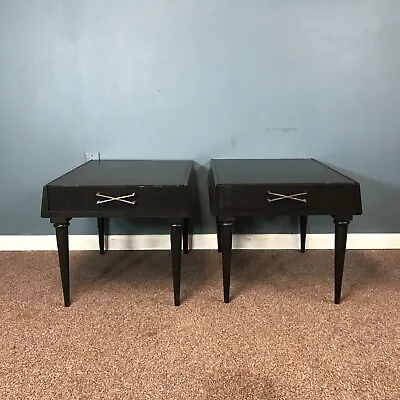 Pair Of American Of Martinsville Mid Century One Drawer Stands • $475