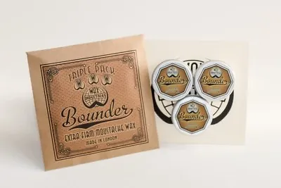 £17.50 • Buy Bounder Extra-firm Moustache / Mustache Wax Pack Of 3 X 10g Tins