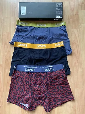 £18.99 • Buy Levis 3 Pack Boxers Mens Gents Underclothes Boxer Cotton Gift Box