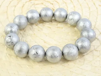 METEORITE MUONIONALUSTA BEADS 16-16.5mm BRACELET FLEXIBLE - 247.8g #OTHER2068 • $2308.90