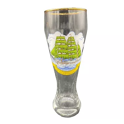 German Beer Glass Octoberfest Gold Rim Tall Pilsner 17 Int Volkswandertag 1997 • $20