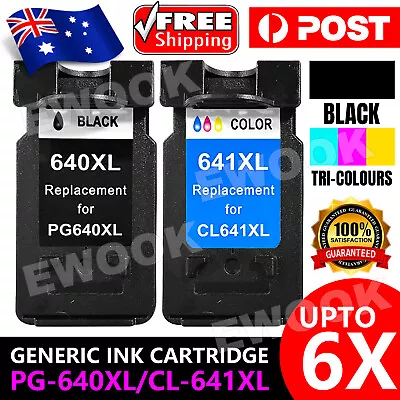 Generic PG-640XL CL-641XL Ink For Canon TS5160 MG2160 MG3560 3660 MX376 MX456 AU • $52.95