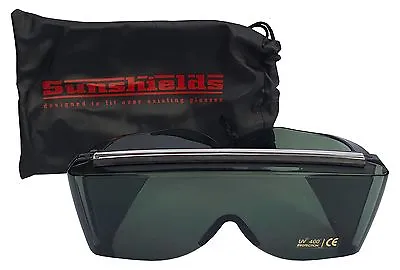 SUNSHIELDS Premier Sailing Smoke Marked Case Tinted Lens Fit Over Sunglasses • £8.49