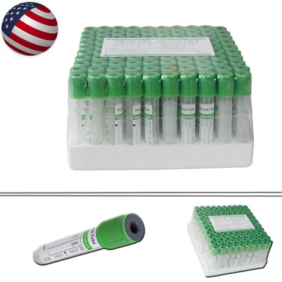 $26.31 • Buy Sterile 100x Vacuum Blood Collection Tubes Heparin Sodium Tubes 3mL
