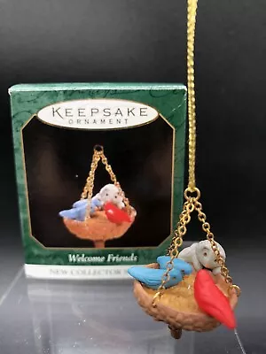 Hallmark Miniature Welcome Friends Squirrel & Birds Christmas Ornament 1997 #1 • $5.99