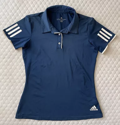 Adidas 3-Stripes Polo Short Sleeve T-Shirt Activewear Top Women's Size XS • $17